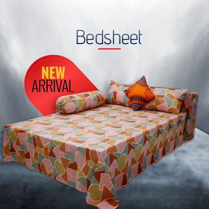 King size bedsheet with two pillow covers - FZ-378